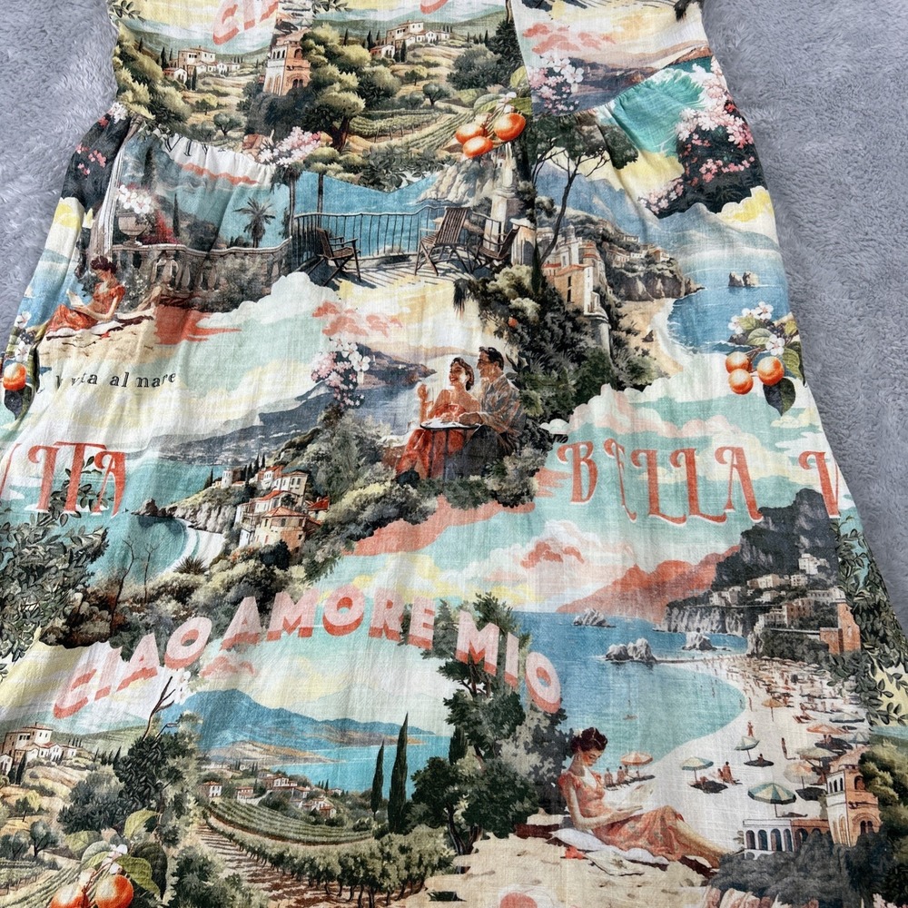 Italian Scenic Print Halter Sundress - Picture 12 of 12